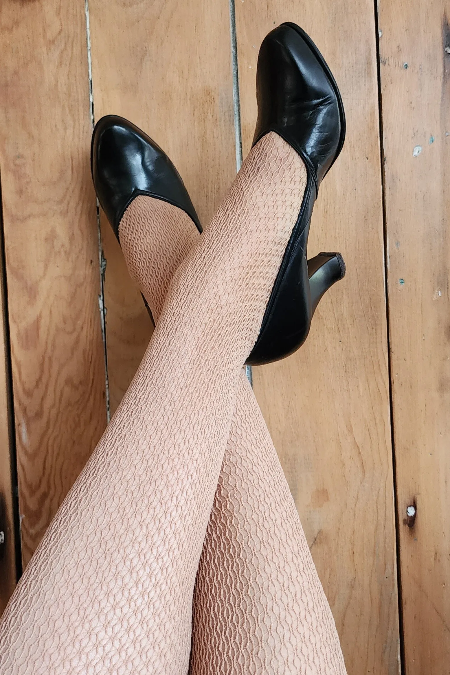 1930s Black High Heel Pumps Shiny Leather Classic by Naturalizer Size 6