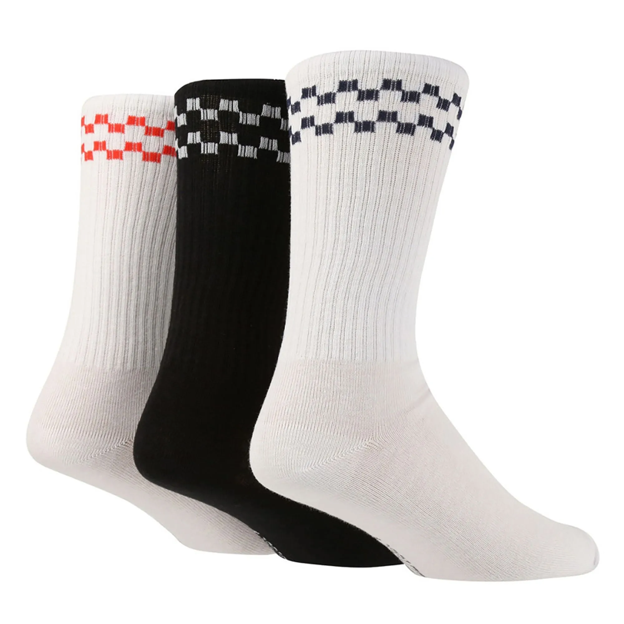 3 Pack Mens Retro Double Stripe Sport Socks
