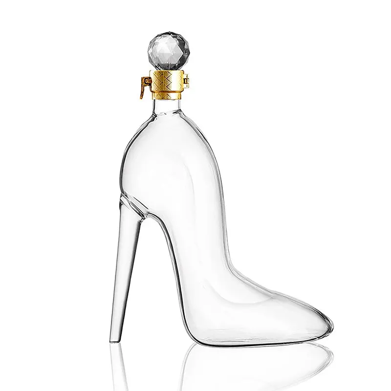 375ml 700ml High-Heels Shoes Shaped Whisky Decanter Glass Crystal