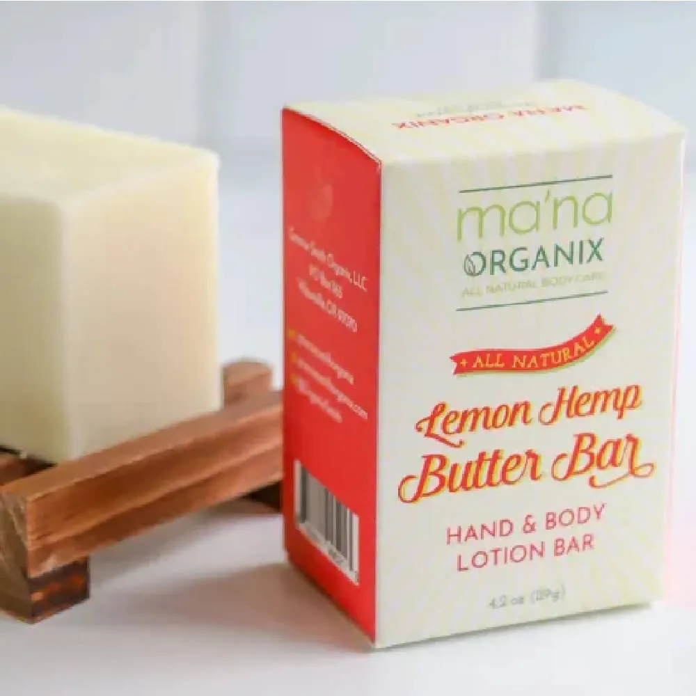 All Natural Lemon Hemp Butter Bar - 2 Pack