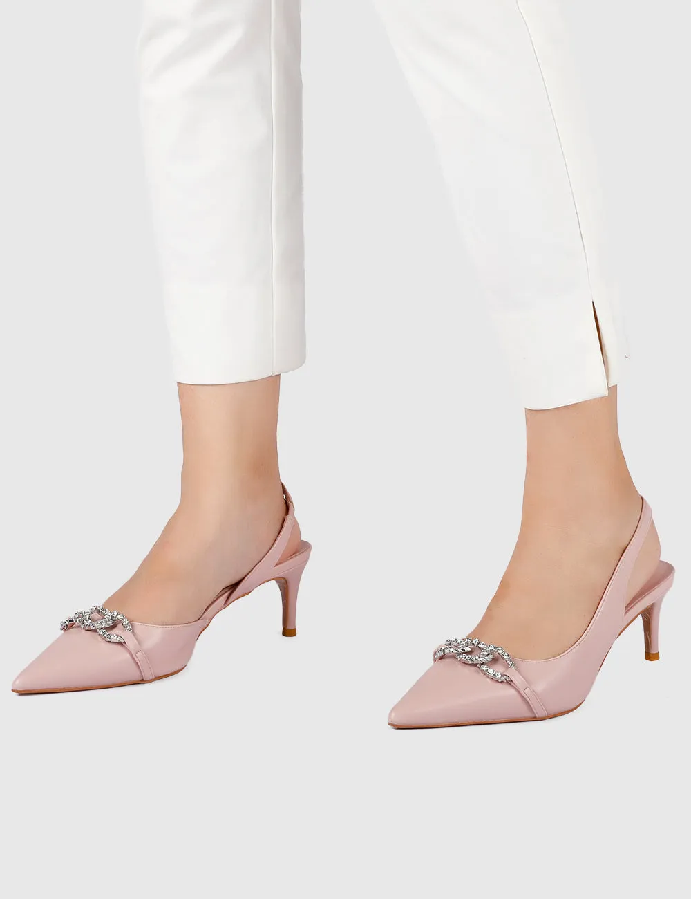 Angie Pointed Toe Heels (Pink)