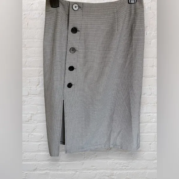 Anthropologie X Mare Mare Asymmetrical Button-down Midi Skirt Side Slit Size XS