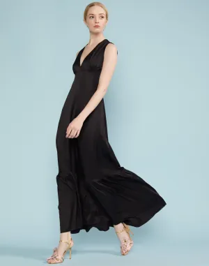 Asher V Neck Flounce Maxi Dress