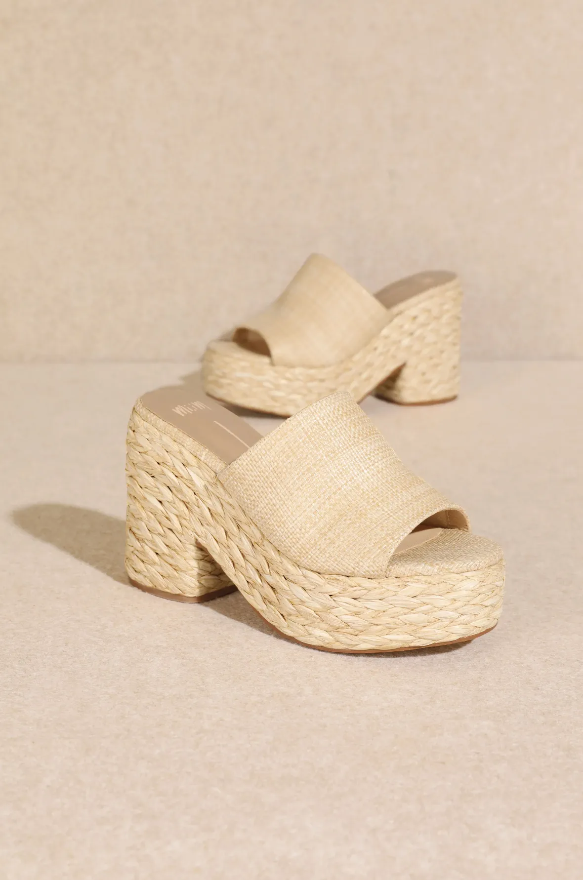 Ashlyn Raffia Sandal- Tan