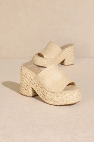Ashlyn Raffia Sandal- Tan