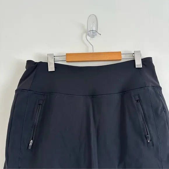Athleta Fairway Gold Skort 16” Black Size Large Tennis Running Golf Athleisure