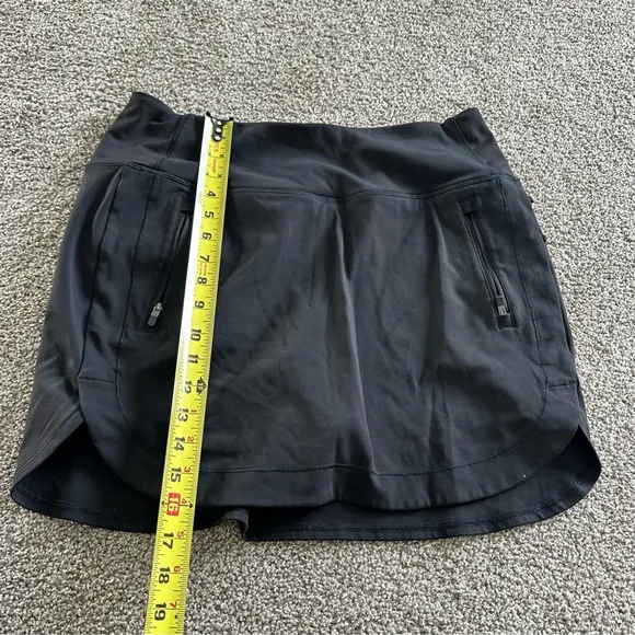 Athleta Fairway Gold Skort 16” Black Size Large Tennis Running Golf Athleisure