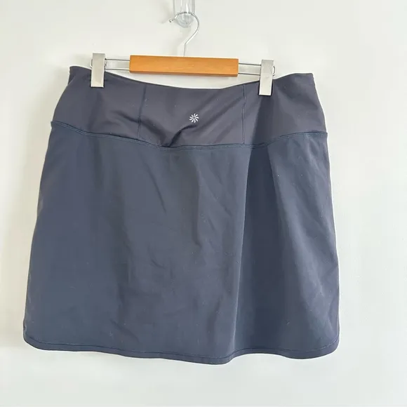 Athleta Fairway Gold Skort 16” Black Size Large Tennis Running Golf Athleisure