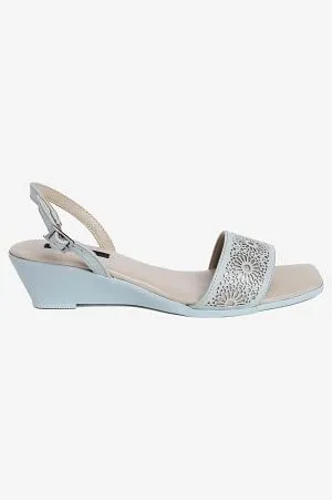 Aurelia Laser Cut Mint Green Square Wedge