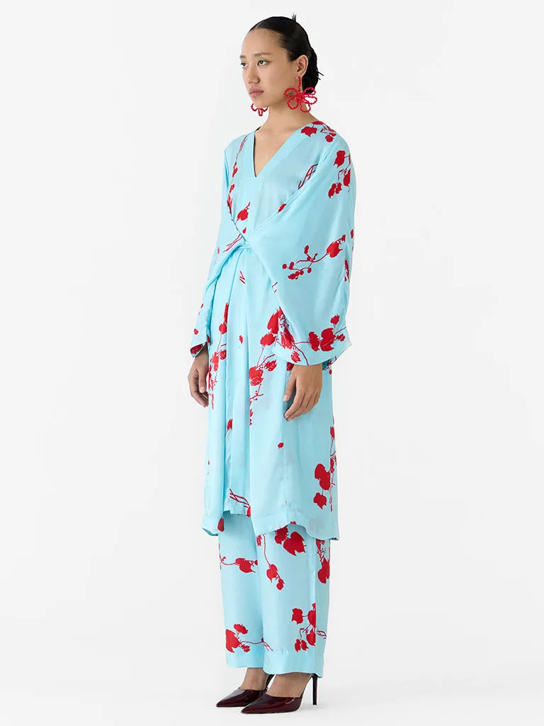 Baby Sakura Kimono Dress & Pants Co-ord Set