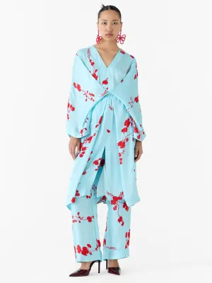 Baby Sakura Kimono Dress & Pants Co-ord Set
