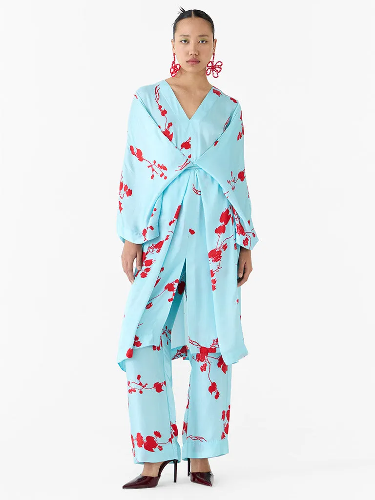 Baby Sakura Kimono Dress & Pants Co-ord Set