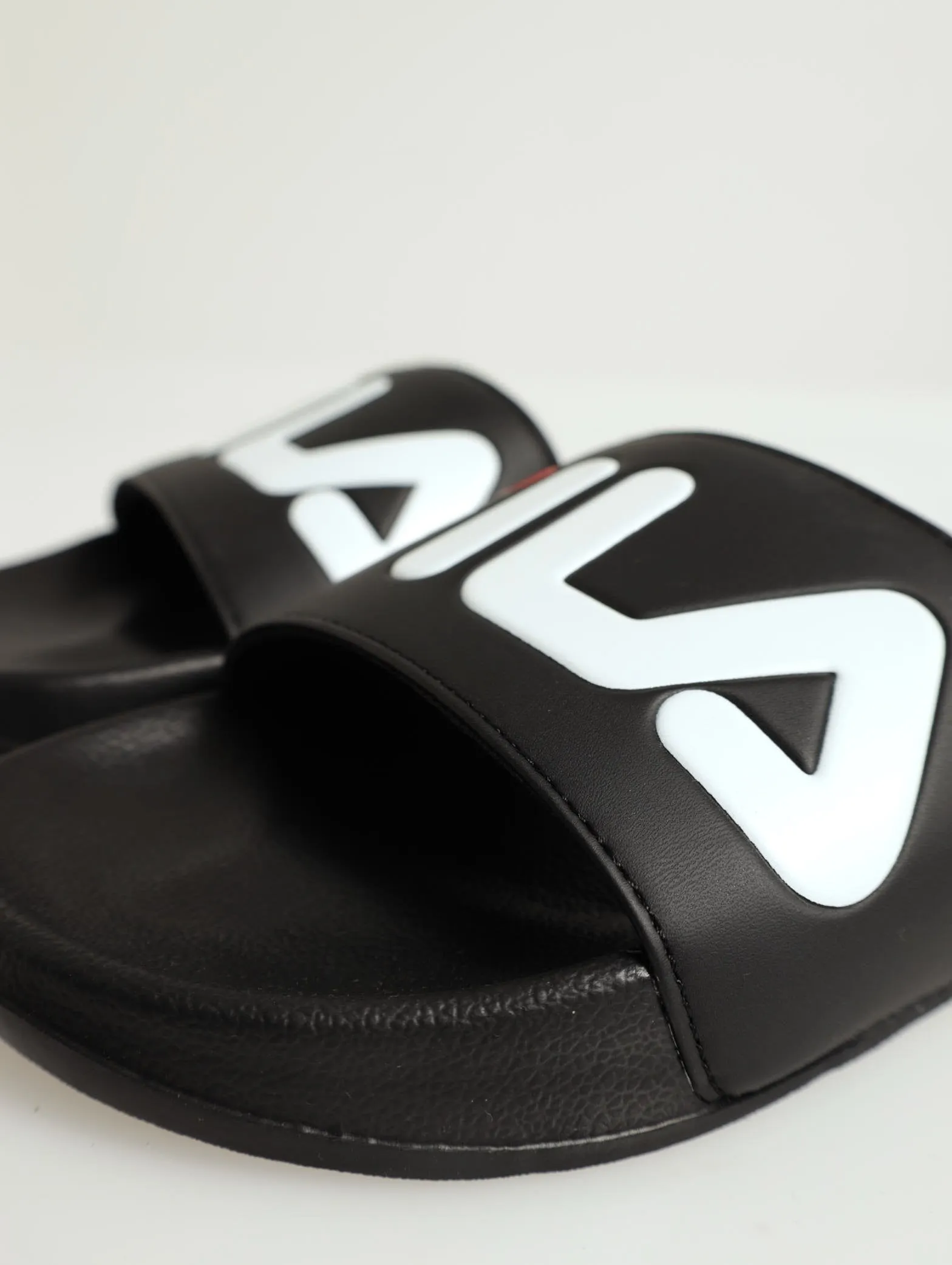 Basic Branded Open Toe Pool Slide - Black