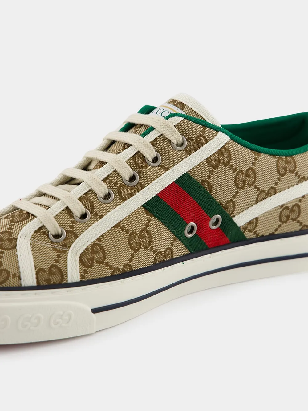 Beige GG Gucci Tennis 1977 Trainer