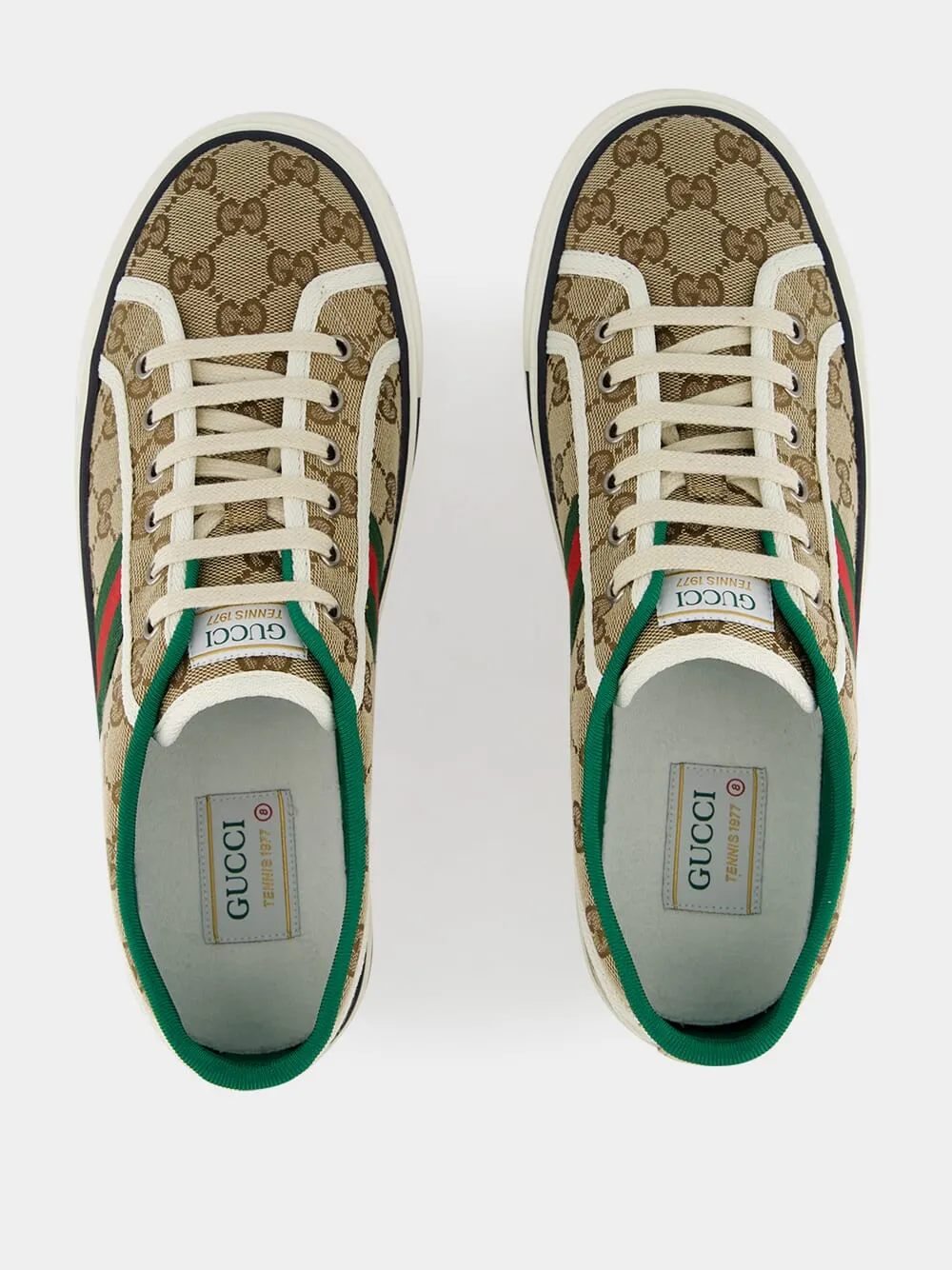 Beige GG Gucci Tennis 1977 Trainer