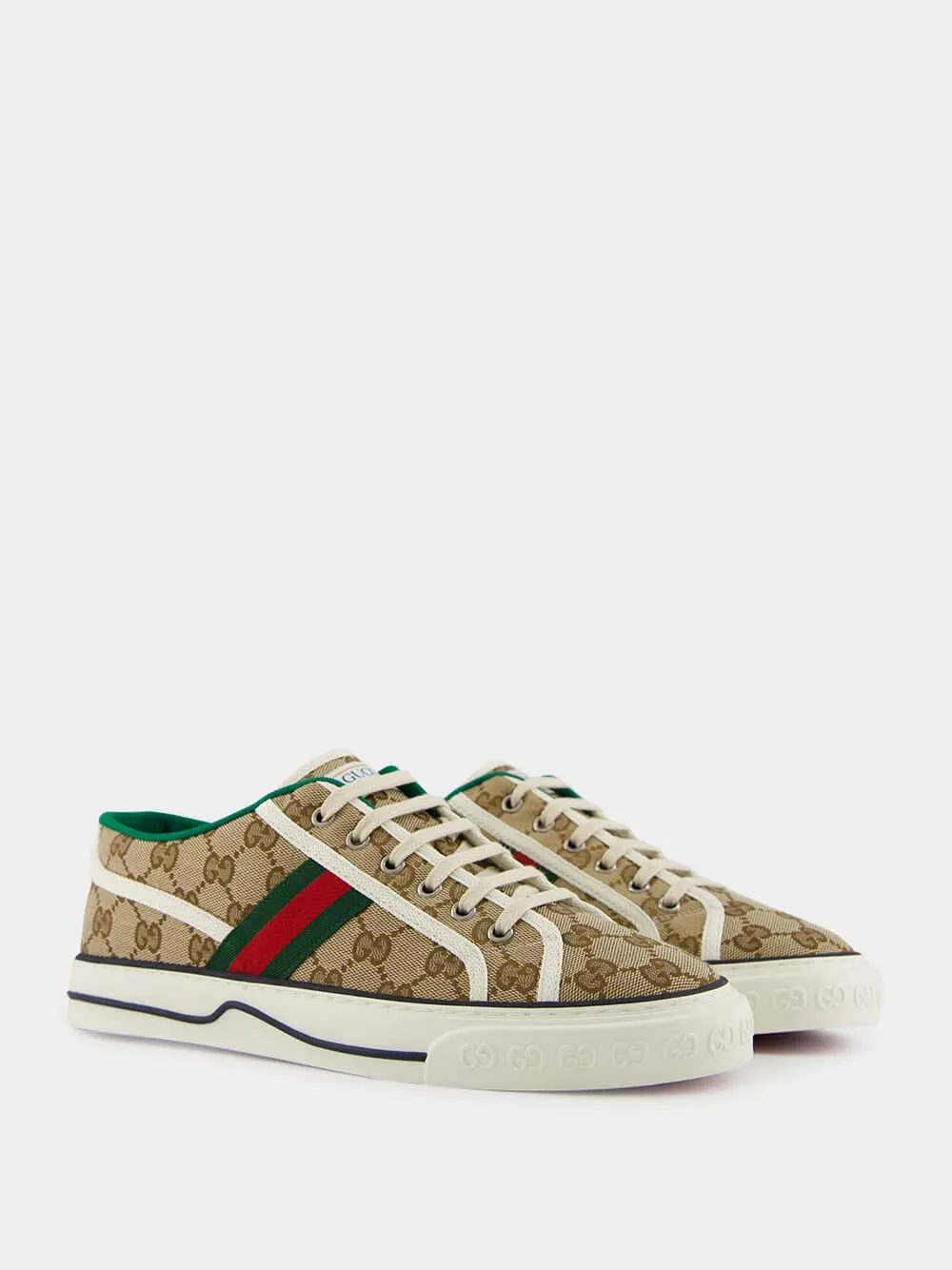 Beige GG Gucci Tennis 1977 Trainer