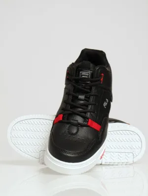 Bennett Trim Detail Lace Up High Sneaker - Black