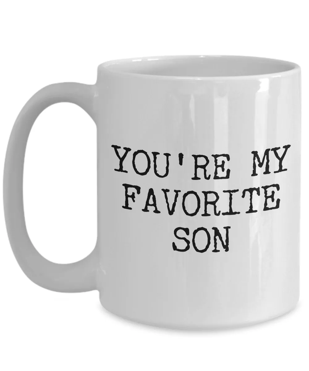 Best Son Mug Funny Gift for Son - You're My Favorite Son Funny Coffee Mug Ceramic Tea Cup Gift for Him