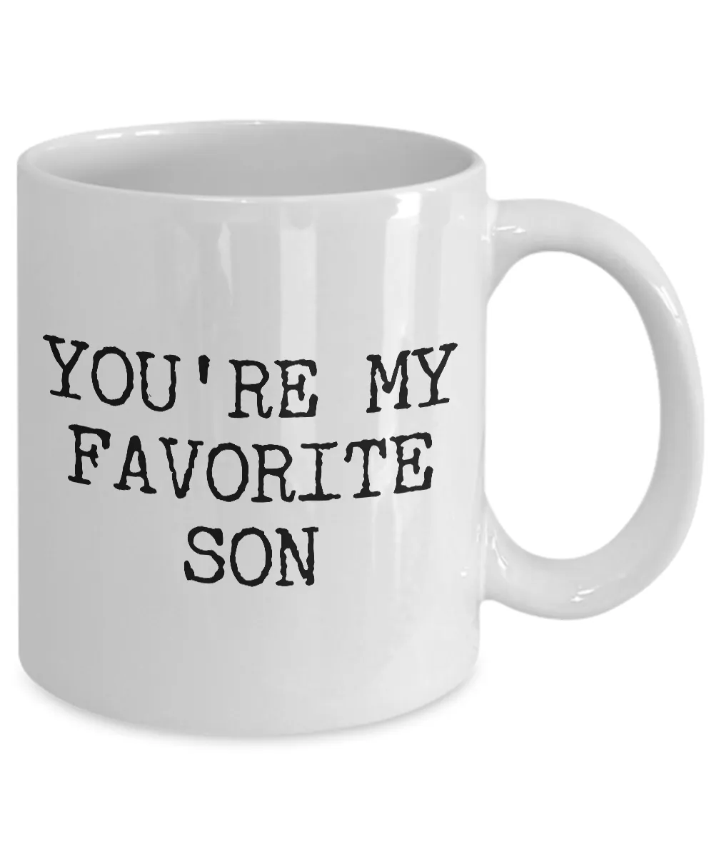 Best Son Mug Funny Gift for Son - You're My Favorite Son Funny Coffee Mug Ceramic Tea Cup Gift for Him