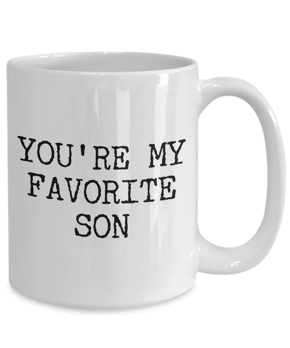 Best Son Mug Funny Gift for Son - You're My Favorite Son Funny Coffee Mug Ceramic Tea Cup Gift for Him
