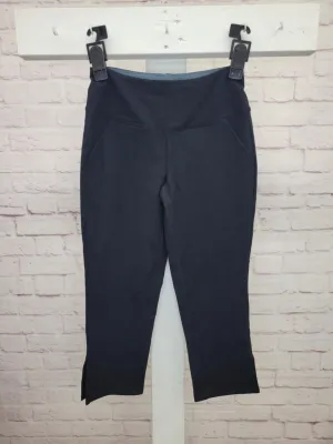 BLACK A648210 Women with Control Tummy Control Petite Knit Crop Pants (MULTIPLE SIZES AVAILABLE)