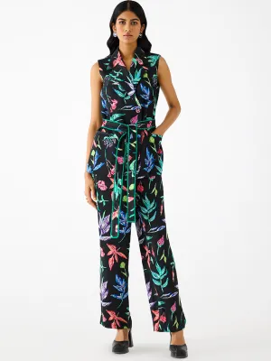 Black Botanica Blazer Set