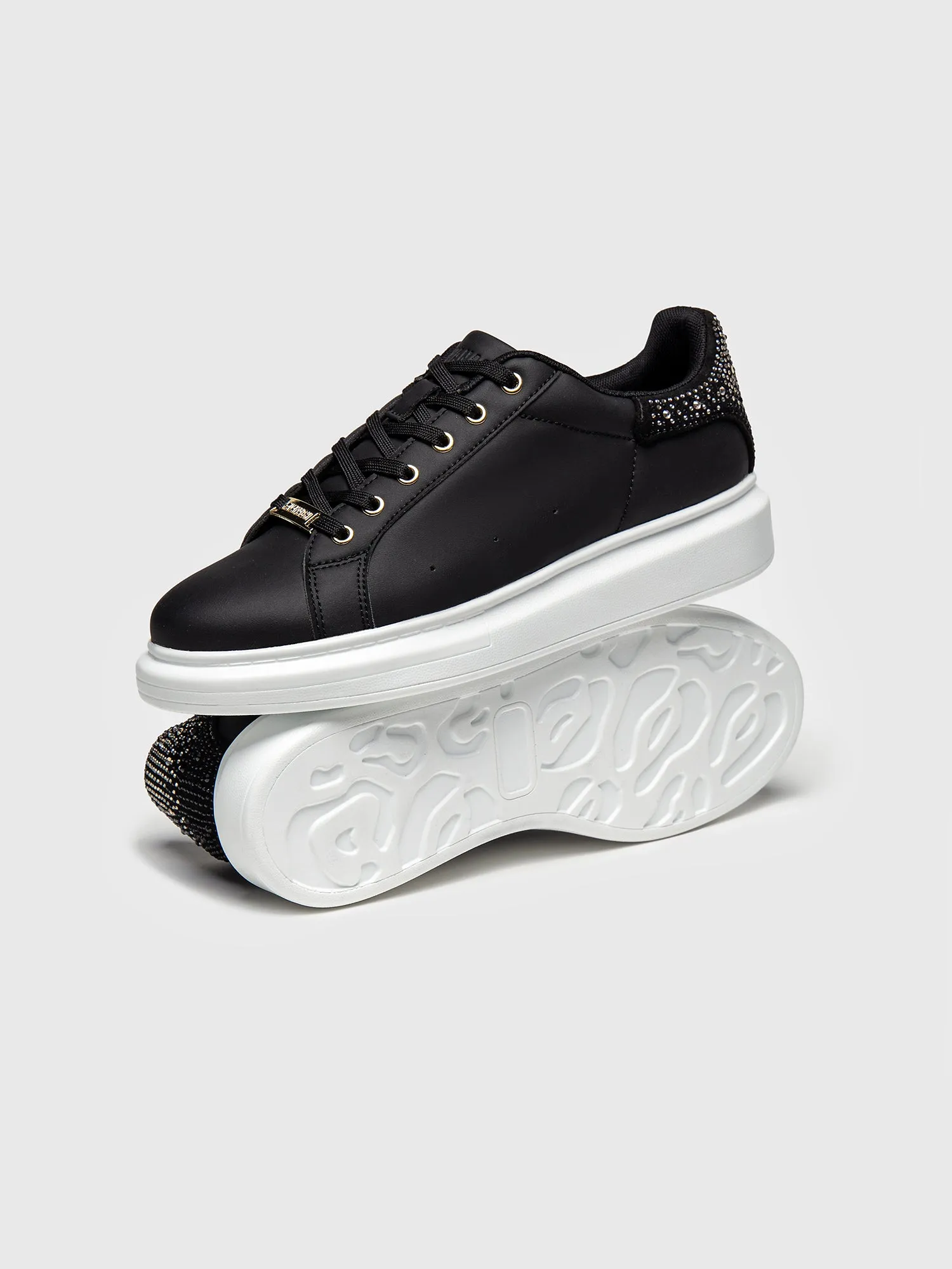 Black Crystal Fade Sneakers