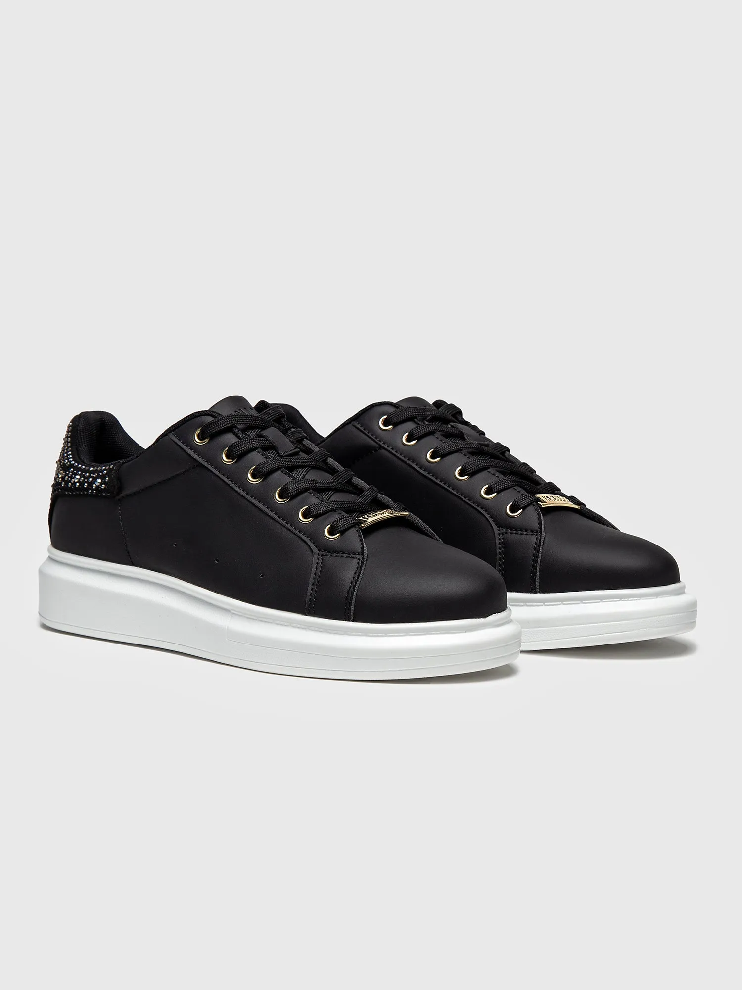 Black Crystal Fade Sneakers