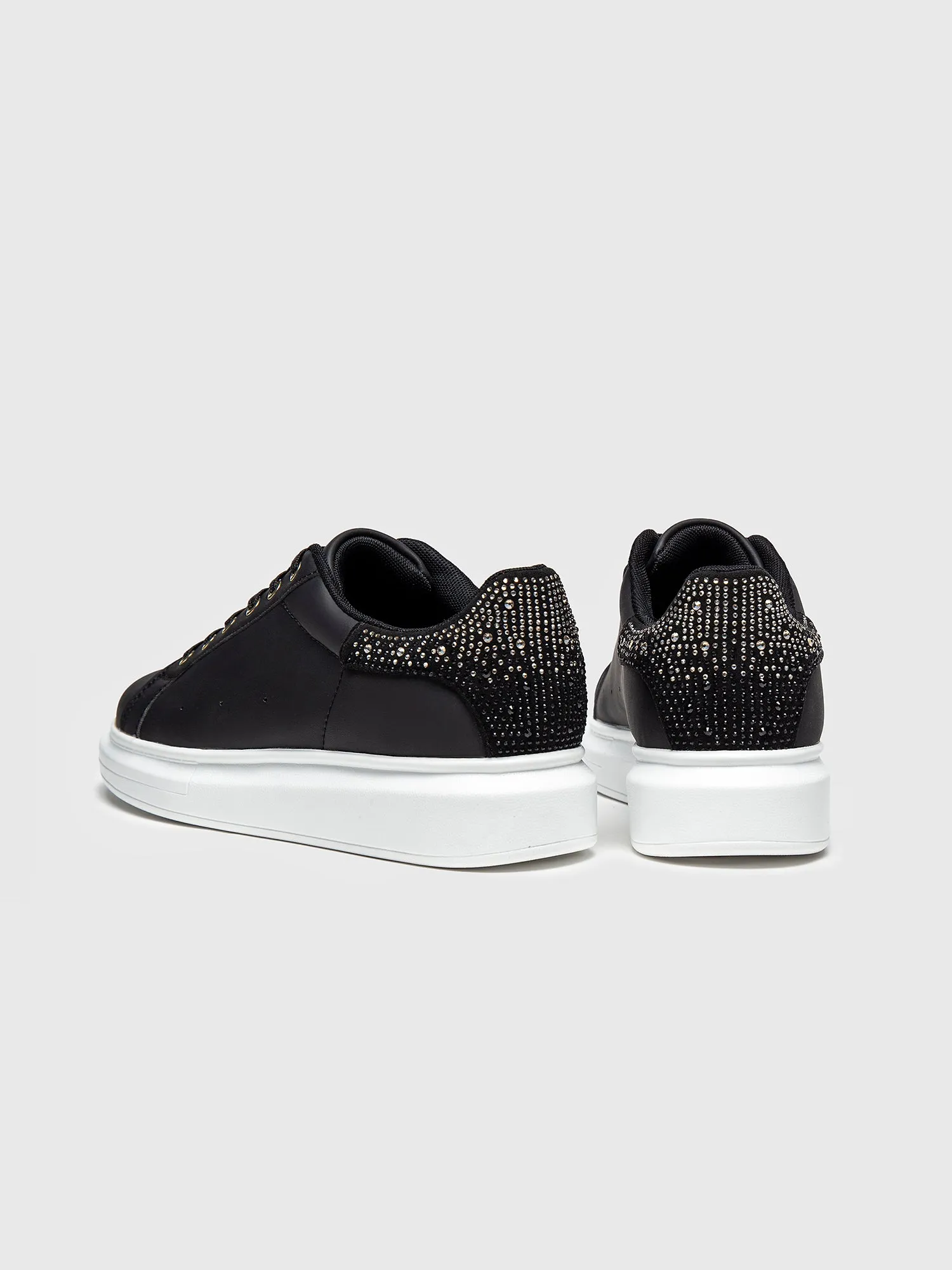 Black Crystal Fade Sneakers