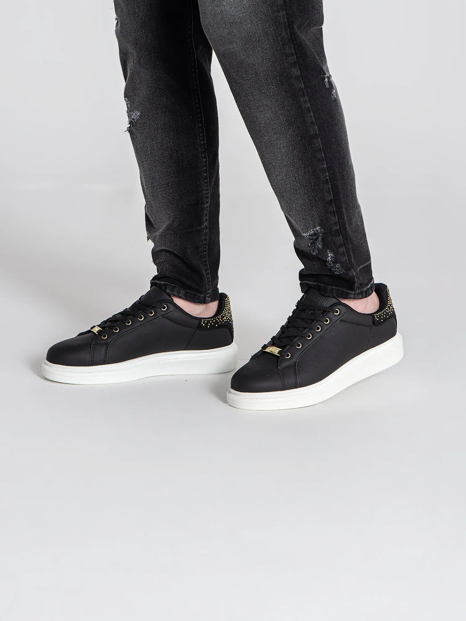 Black Crystal Fade Sneakers