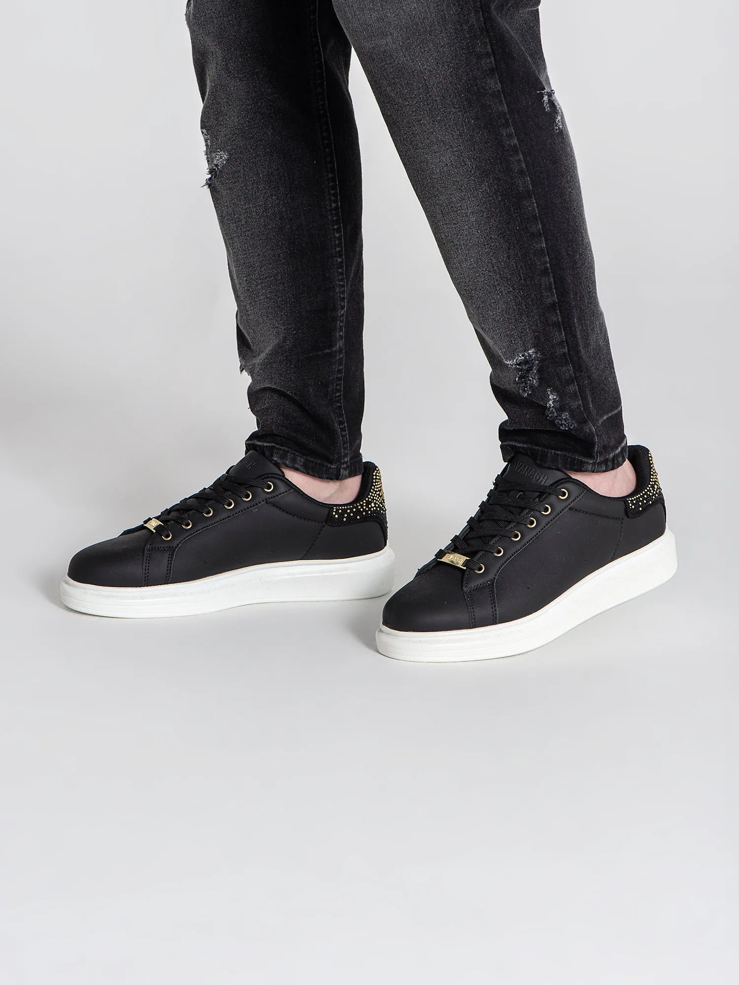 Black Crystal Fade Sneakers