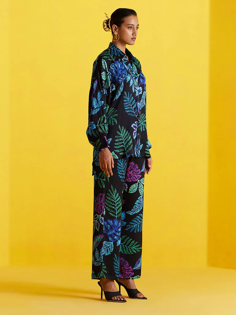 Black Jungle Shirt & Pants Set