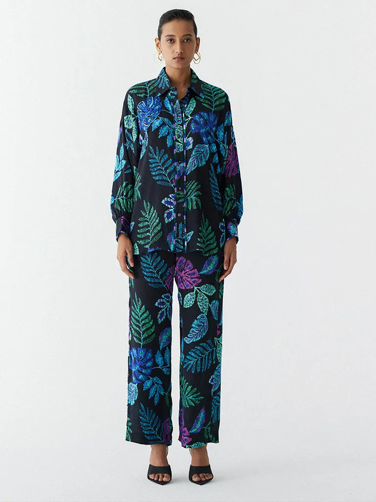 Black Jungle Shirt & Pants Set