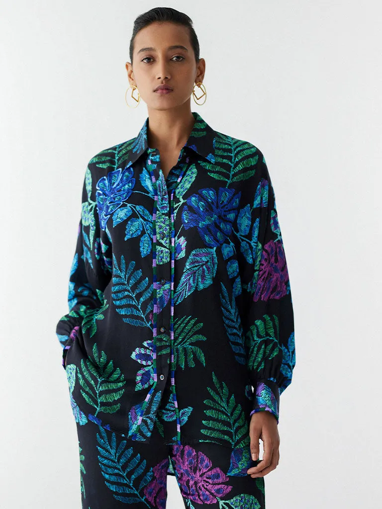 Black Jungle Shirt & Pants Set