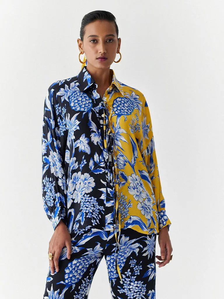Black Yellow Pineapple Co-ord Set