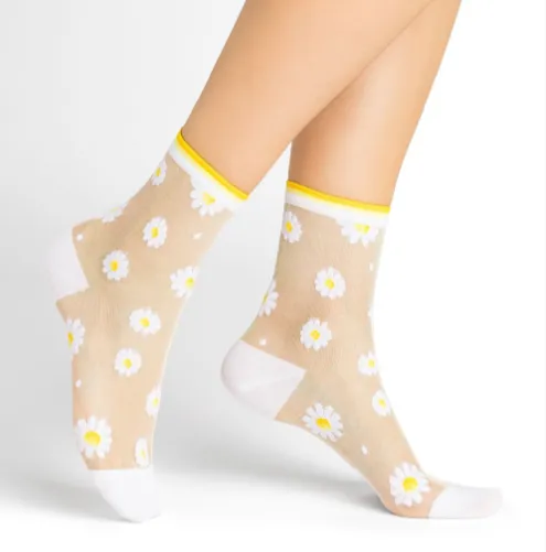 Bleuforet-Short Sheer Diasy Socks-6417