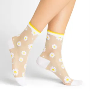 Bleuforet-Short Sheer Diasy Socks-6417