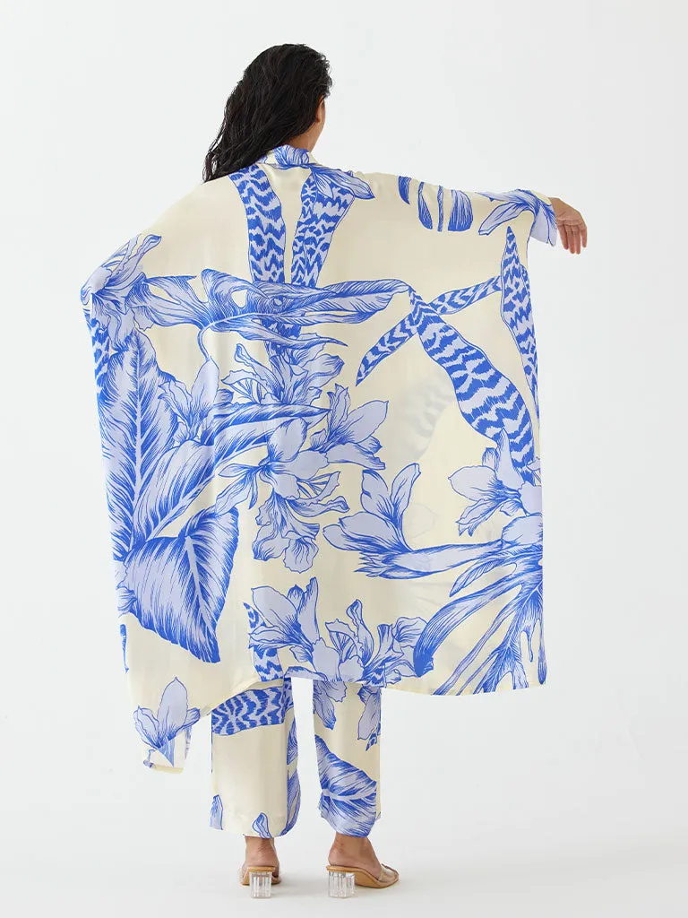 Blue Aphrodite Kimono Set