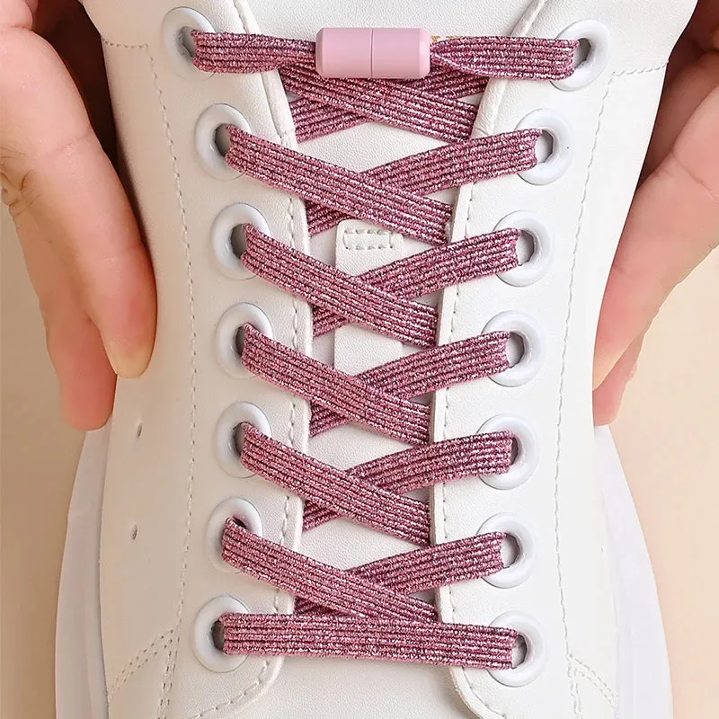 ✨Bouncy Rainbow No-Tie Laces 🌈 - Fun & Stylish Elastic Shoelaces for All Ages! 🎉