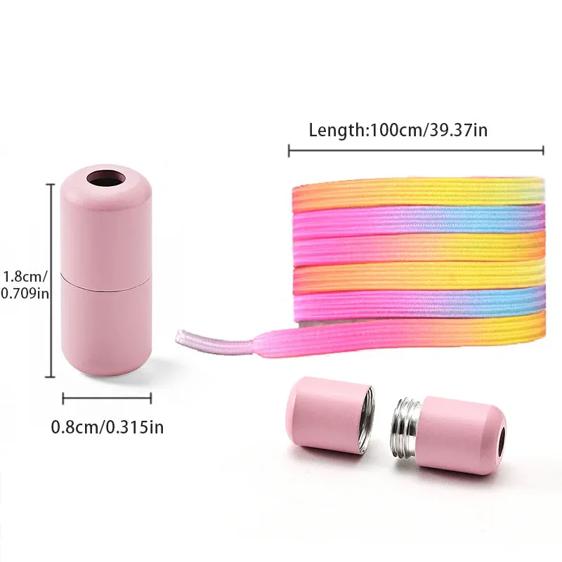 ✨Bouncy Rainbow No-Tie Laces 🌈 - Fun & Stylish Elastic Shoelaces for All Ages! 🎉