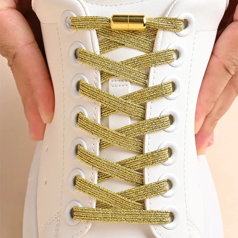 ✨Bouncy Rainbow No-Tie Laces 🌈 - Fun & Stylish Elastic Shoelaces for All Ages! 🎉