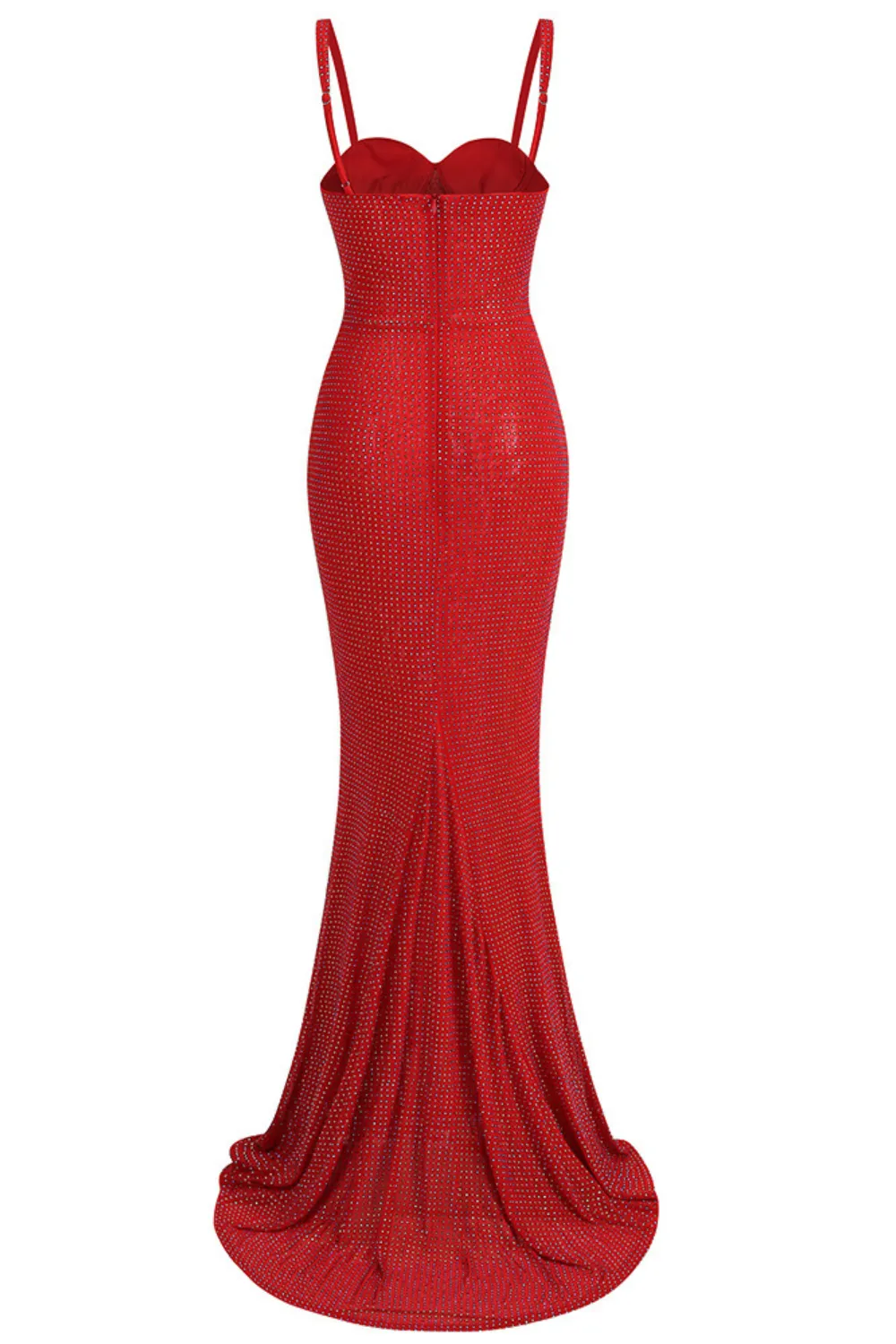 CAISSIE RED - LONG MERMAID EVENING DRESS