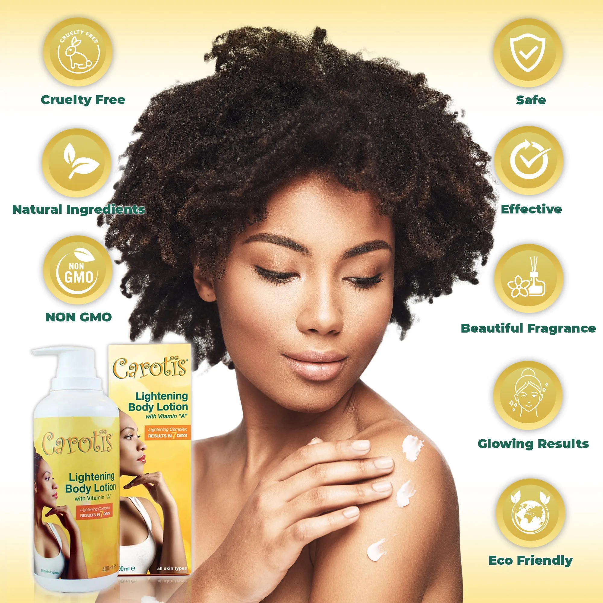 Carotis Lightening Body Lotion with Vitamin A - 400ml / 14.10 fl oz