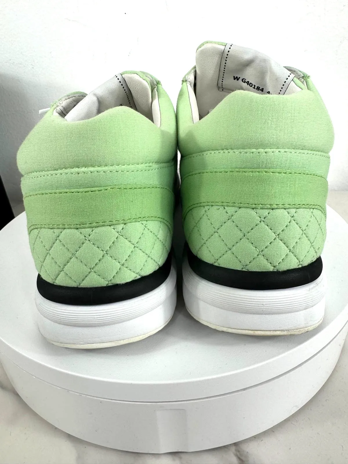 CHANEL INTERLOCKING CC LOGO SUEDE MIXED FABRIC SNEAKERS
