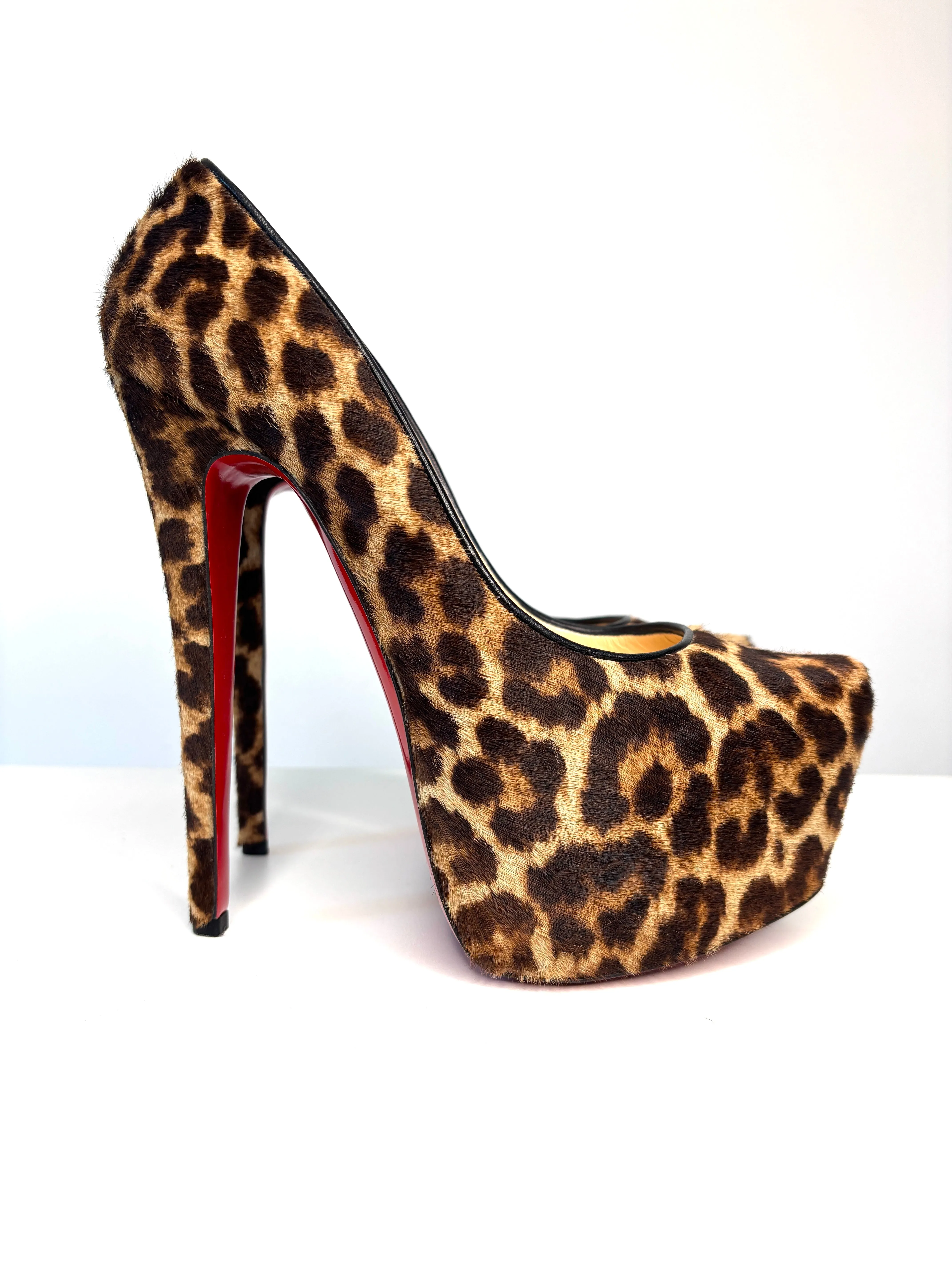 Christian Louboutin Daffodile Pony Leopard Platform Heels 40 UK7 - Preloved