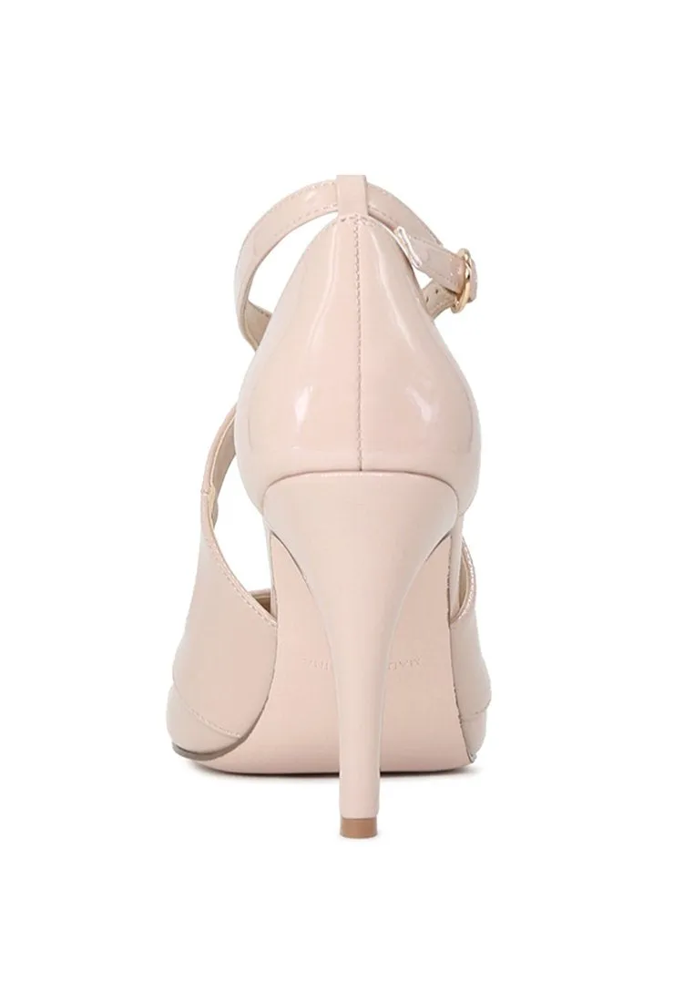 Close Toe Cross Strap Heel Sandals