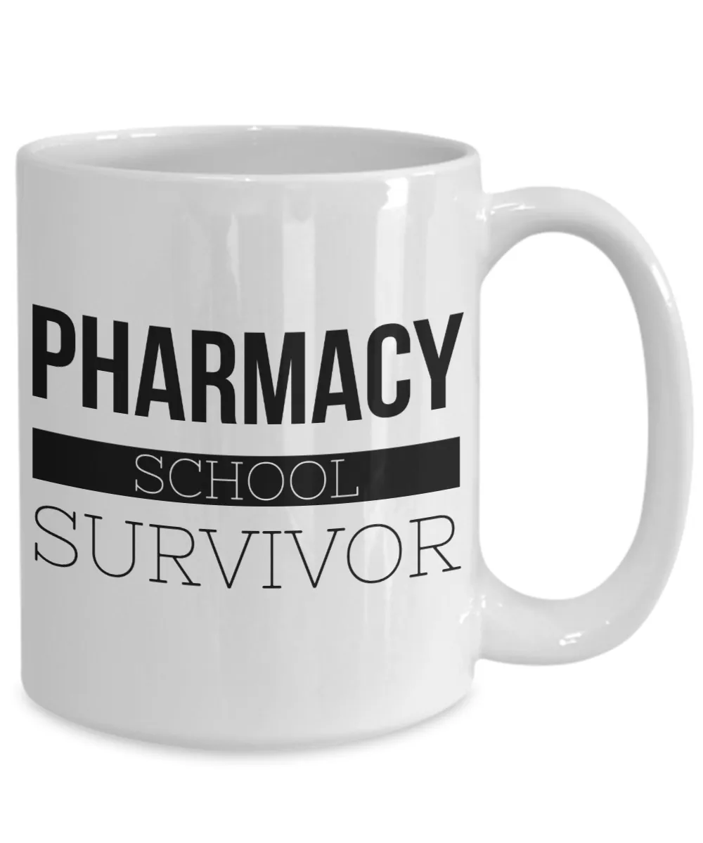 Coffee Mug Gifts for Pharmacy Graduation - Pharmacy School Survivor Ceramic Coffee Cup