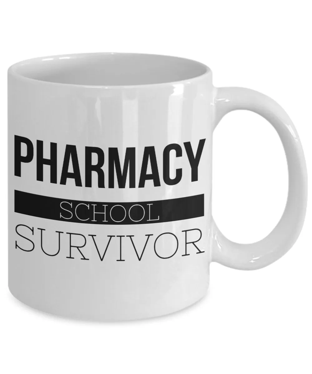 Coffee Mug Gifts for Pharmacy Graduation - Pharmacy School Survivor Ceramic Coffee Cup