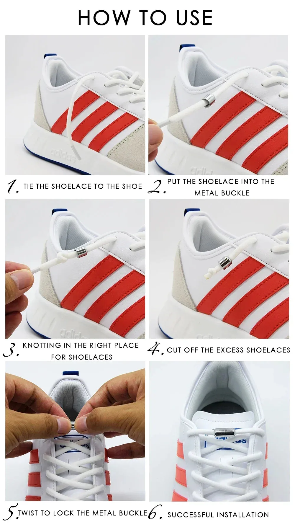 Colorful Capsule Buckle Elastic No-Tie Shoelaces for Sneakers - Semicircle Design for Kids and Adults