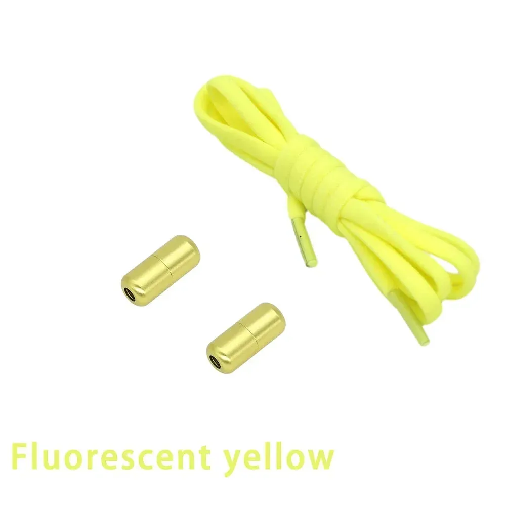 Colorful Capsule Buckle Elastic No-Tie Shoelaces for Sneakers - Semicircle Design for Kids and Adults